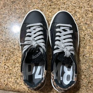 P448 Cheetah/purple glitter